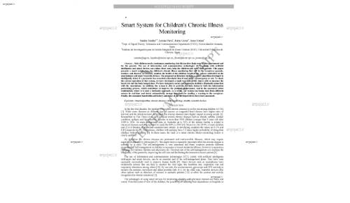 Smart System for Children's Chronic Illness Monitoring